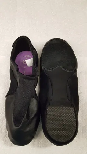 Motion -- Sueded Split Sole Jazz Shoe -- Black Foam Lining Running Errands Joy Step