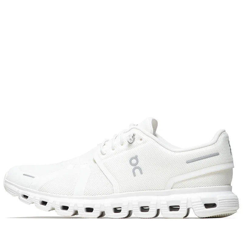 On Cloud 6 - White/White aerobic dancers' shoes stretchy - material shoes