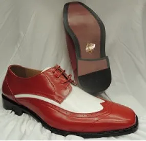 Handmade Craft Randall --  Men's Dress Oxford  -- Red/White