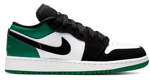Jordan 1 Low Mystic Green (GS) Rubber Outsole All Day Travel Light