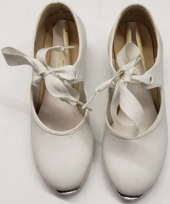 Yazmine III Jr. -- Children's Economy Tap Oxford -- White Stone Glam Block Walk