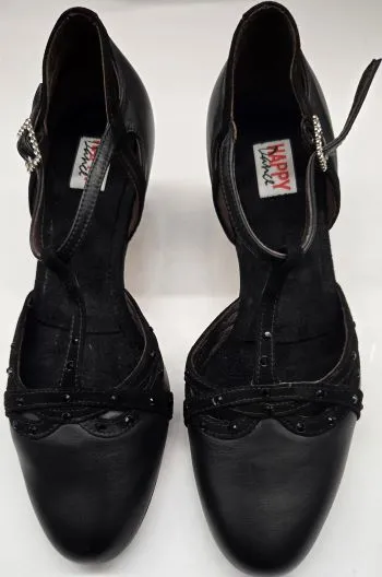 Comfort Flex 2" Samara -- Tango Shoe -- Black Leather/Black Suede