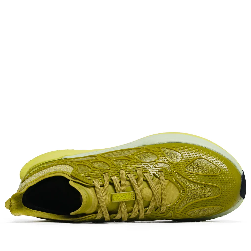 professional athletes' shoes Hoka Mach X Caged - Pea Green/Hoka Citrus