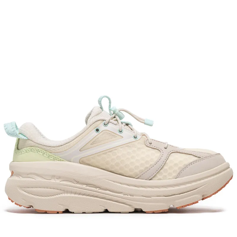 Hoka U Bondi B3LS - Oat Milk flexible leather shoes Light - weight sole