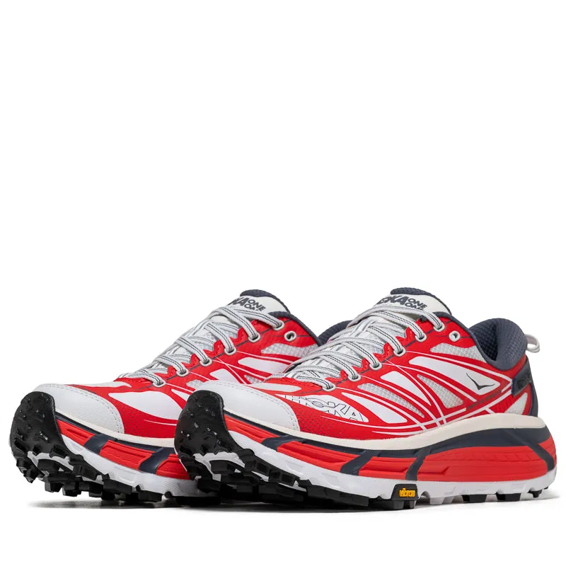 Step Control speed training running option Hoka U Mafate Speed 2 - Cerise/White
