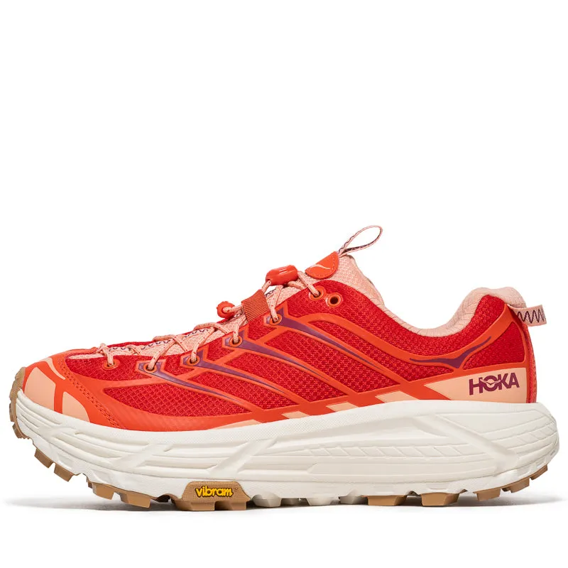 Hoka U Mafate Three2 - Tomato/Vermillion post - race celebration