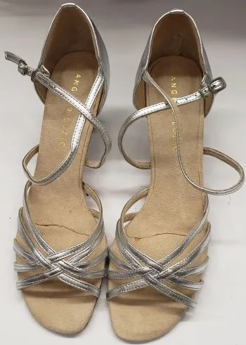 2" Susie -- Women's Latin Ballroom Sandal -- Silver Mom Safe Air Dry
