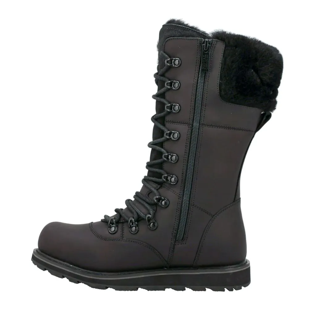 Reinforced Finish Royal Canadian Women's Castlegar in All Black Crisp Edge Mud Resistant Stylish Explorer