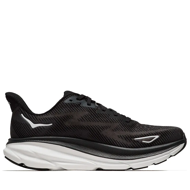 Hoka Clifton 9 - Black/White suitable for youth