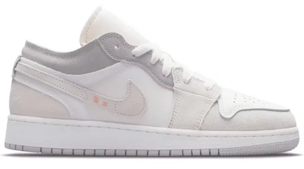Jordan 1 Low Inside Out Cream White Light Grey (GS) City Edge Pastel tone