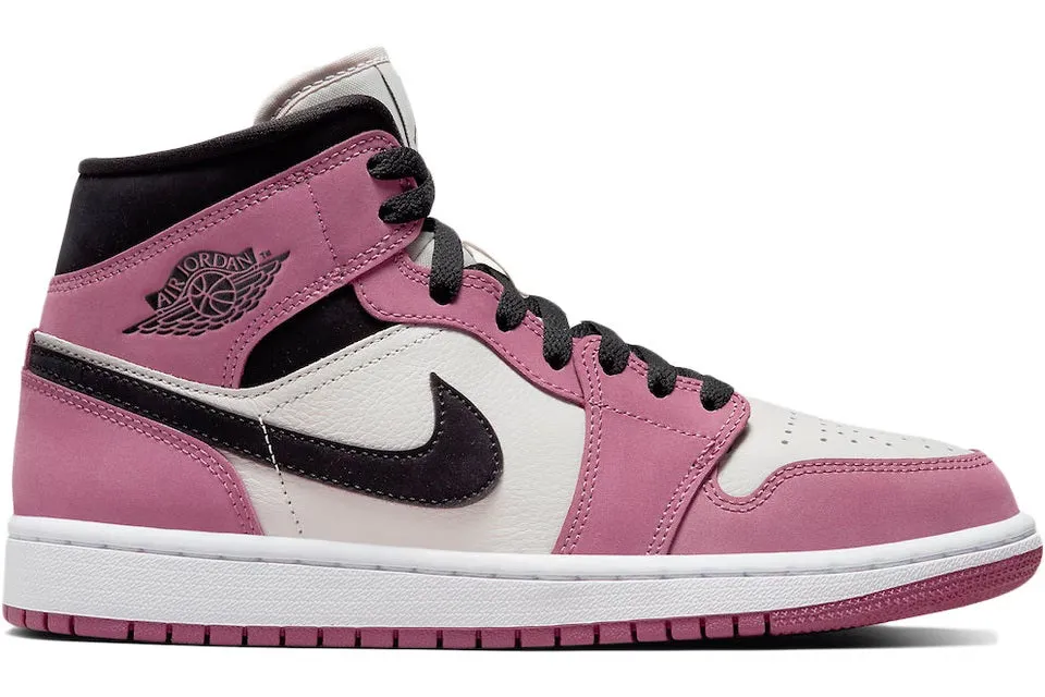Jordan 1 Mid Berry Pink (W) Slip Resistant Modern Commuters Eco Friendly Minimalist Fans