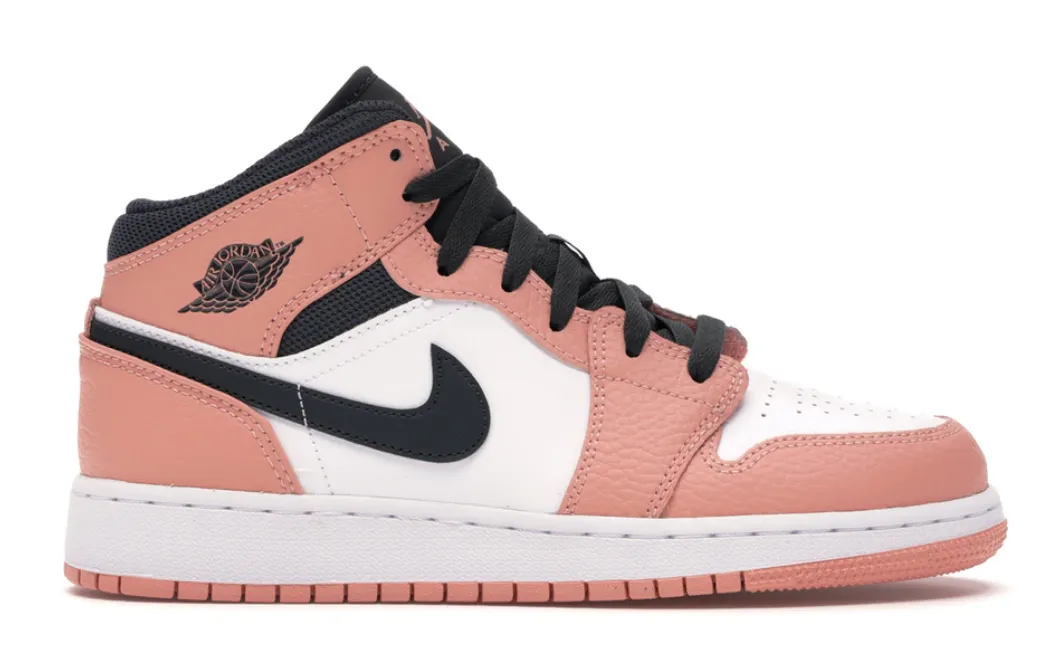Jordan 1 Mid Pink Quartz (GS) Garden Mood