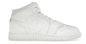 Mono Style Jordan 1 Mid Triple White (2023) (GS)