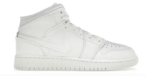 Jordan 1 Mid Triple White (2023) (GS) Fairy Step