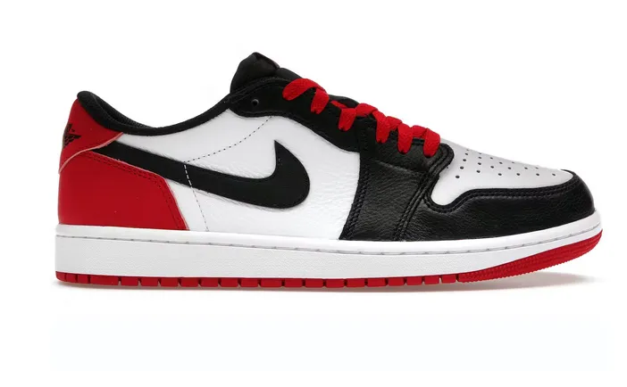 Lace Up Style Street Ball Jordan 1 Retro Low OG Black Toe (2023) (GS)