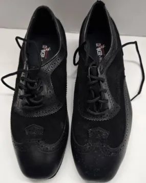 High Arch Comfort Walk Jordan -- Men's Standard Ballroom Oxford -- Black Leather/Suede