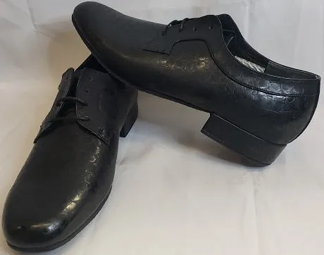 Jose -- Men's Standard Snake Print Tie - Black Palm Base Work Life