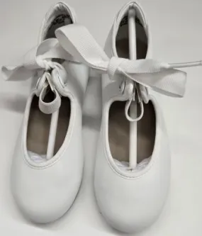 Jr. Tyette III -- Children's Economy Tap Shoe -- White Feather Light Long Distance