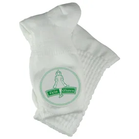 Soft Interior Karla -- Arch Support Poodle Socks -- White