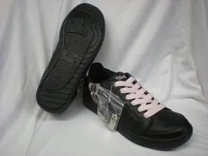 Klassik -- Full Sole Dancesneaker -- Black/Pink Comfort Strap