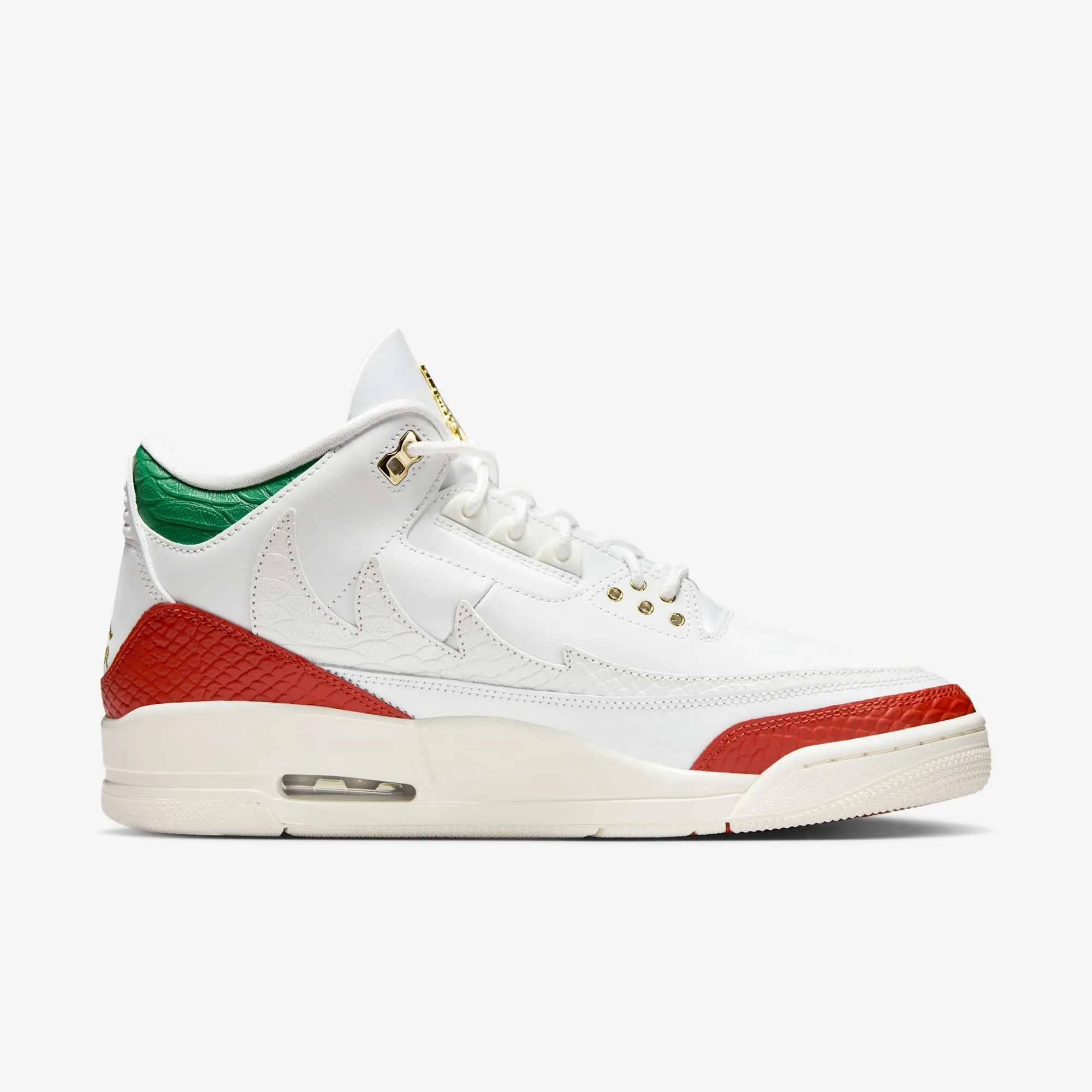 Impact Resistant Heel Cup Kinetic Stability *PRE-ORDER* (Men's) Air Jordan 3 Retro 'Mexico El Vuelo / Que Fuerza - Mas Vale Mana' (2025) IO1752-100