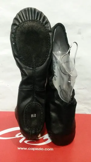 Comfort Wedge Lissette -- Women's Leather Split Sole Ballet -- Black