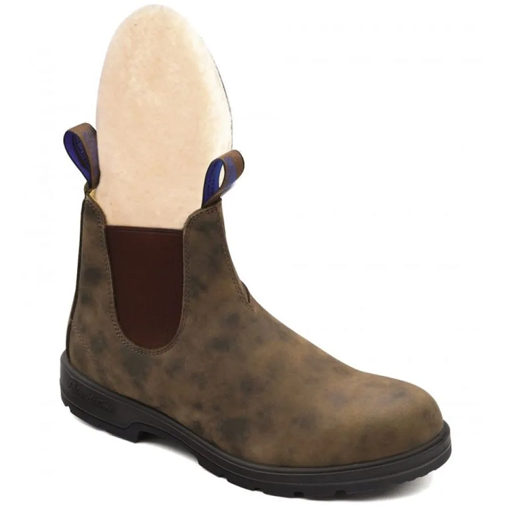 Rough Ground Grippy Outsole Backcountry Camper Long Lasting Blundstone Winter Thermal Classic 584 in Rustic Brown