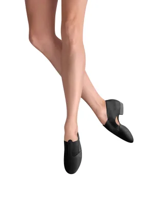 Marcea -- Women's Split Sole Jazz Sandal -- Black Dual Tone Leg Slim