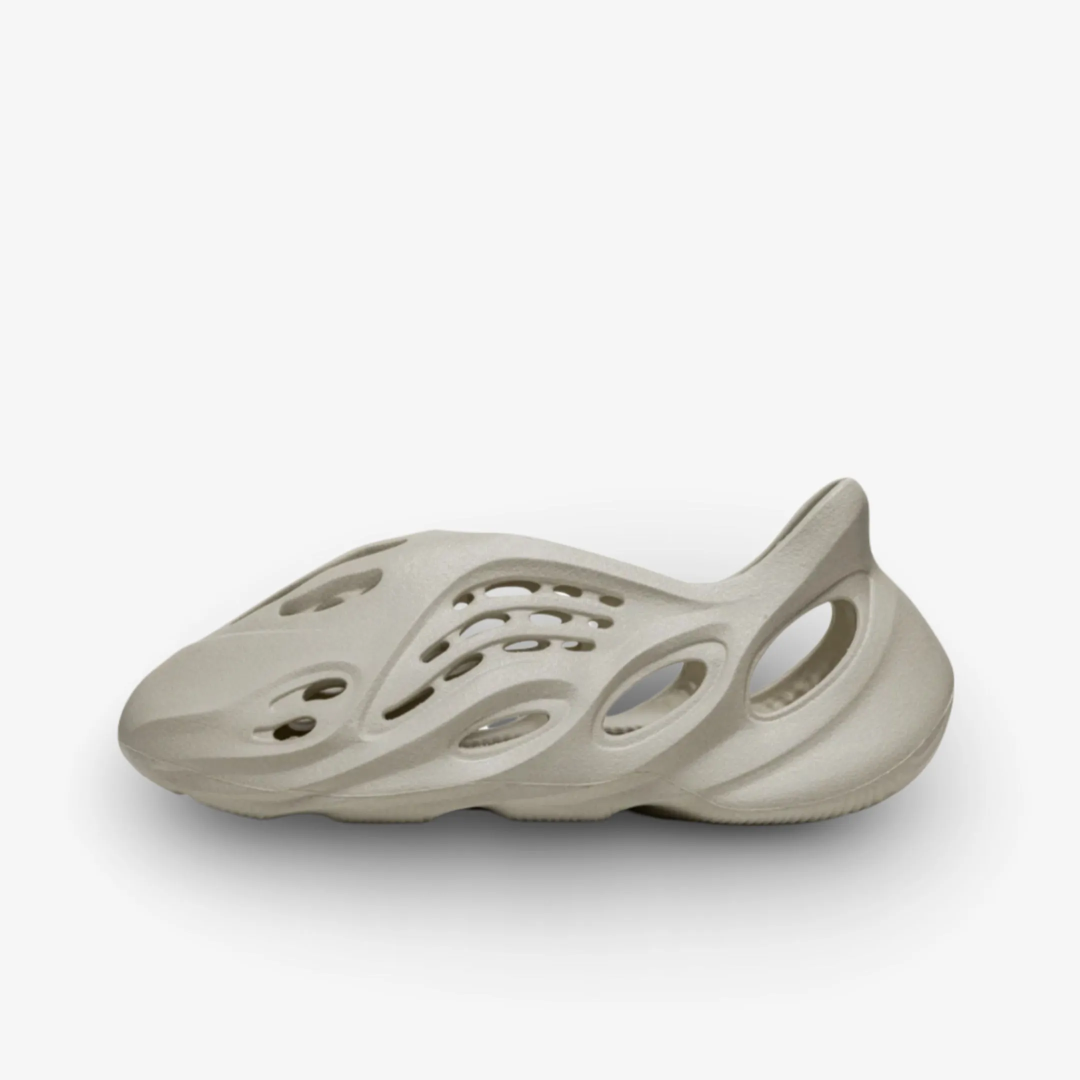 (Men's) adidas Yeezy Foam Runner 'Sand' (2021) FY4567 running in a metal bridge area shoes running with a Velcro closure