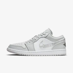 (Men's) Air Jordan 1 Low 'White Camo' (2020) DC9036-100 Ergonomic Design World Walk