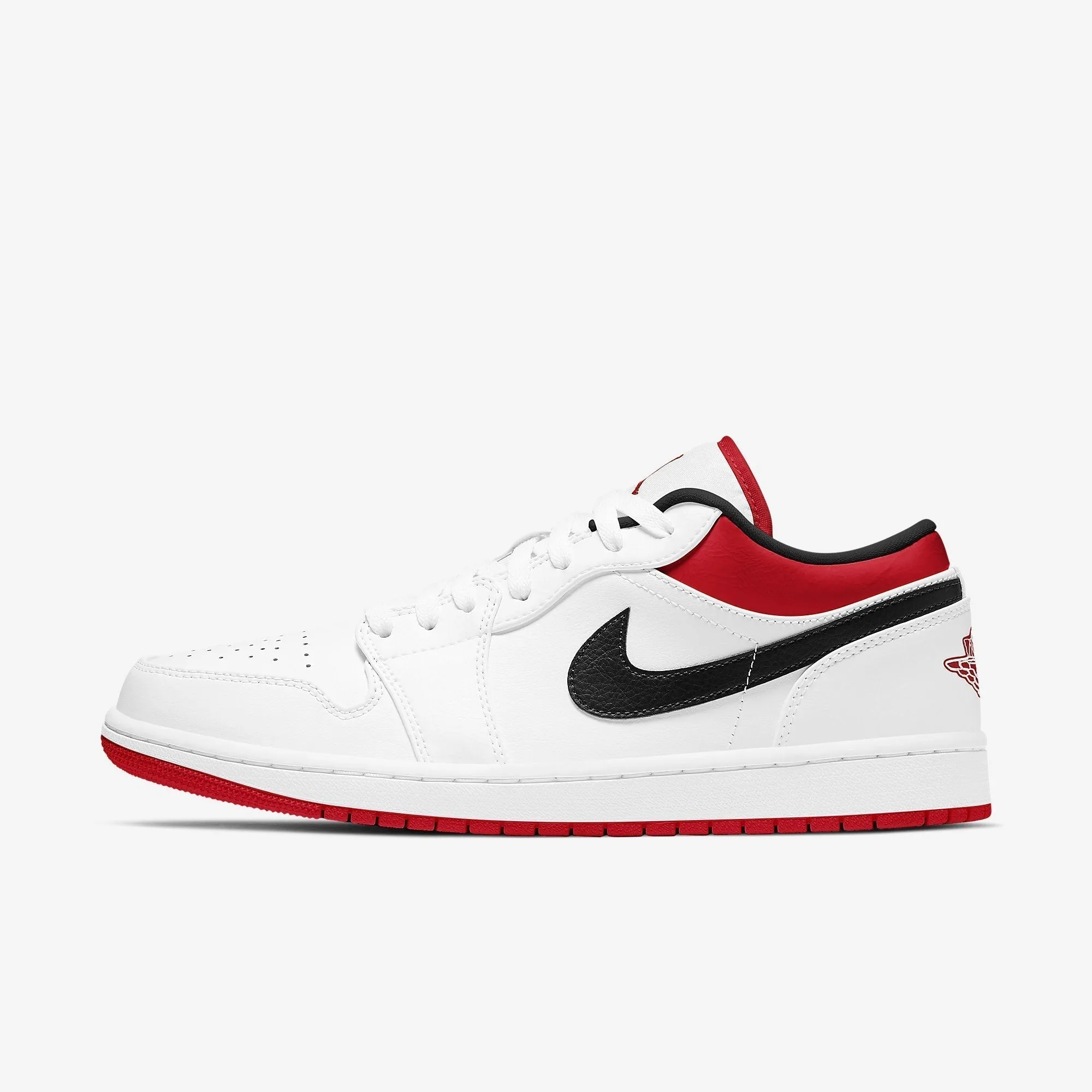 (Men's) Air Jordan 1 Low 'White / Gym Red' (2020) 553558-118 All Weather Everyday Users