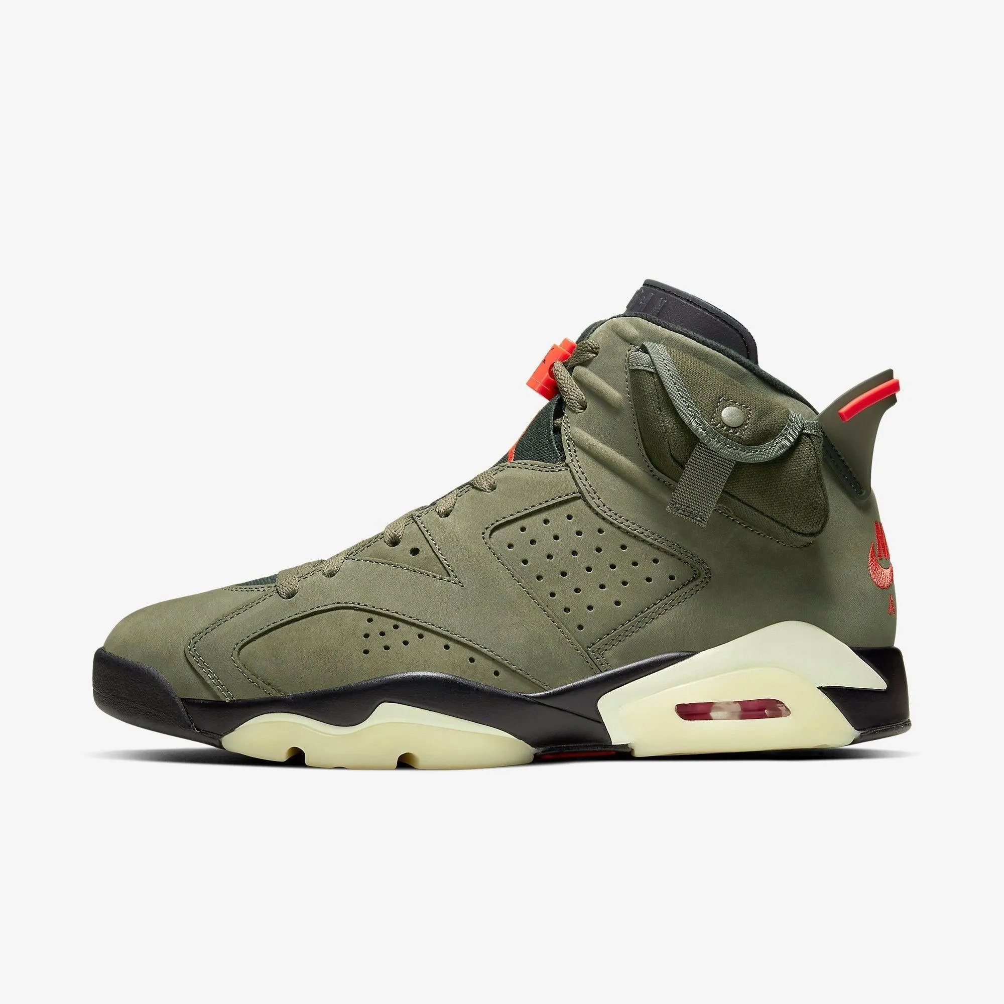 (Men's) Air Jordan 6 Retro SP x Travis Scott 'Cactus Jack Medium Olive' (2019) CN1084-200 Refined Build