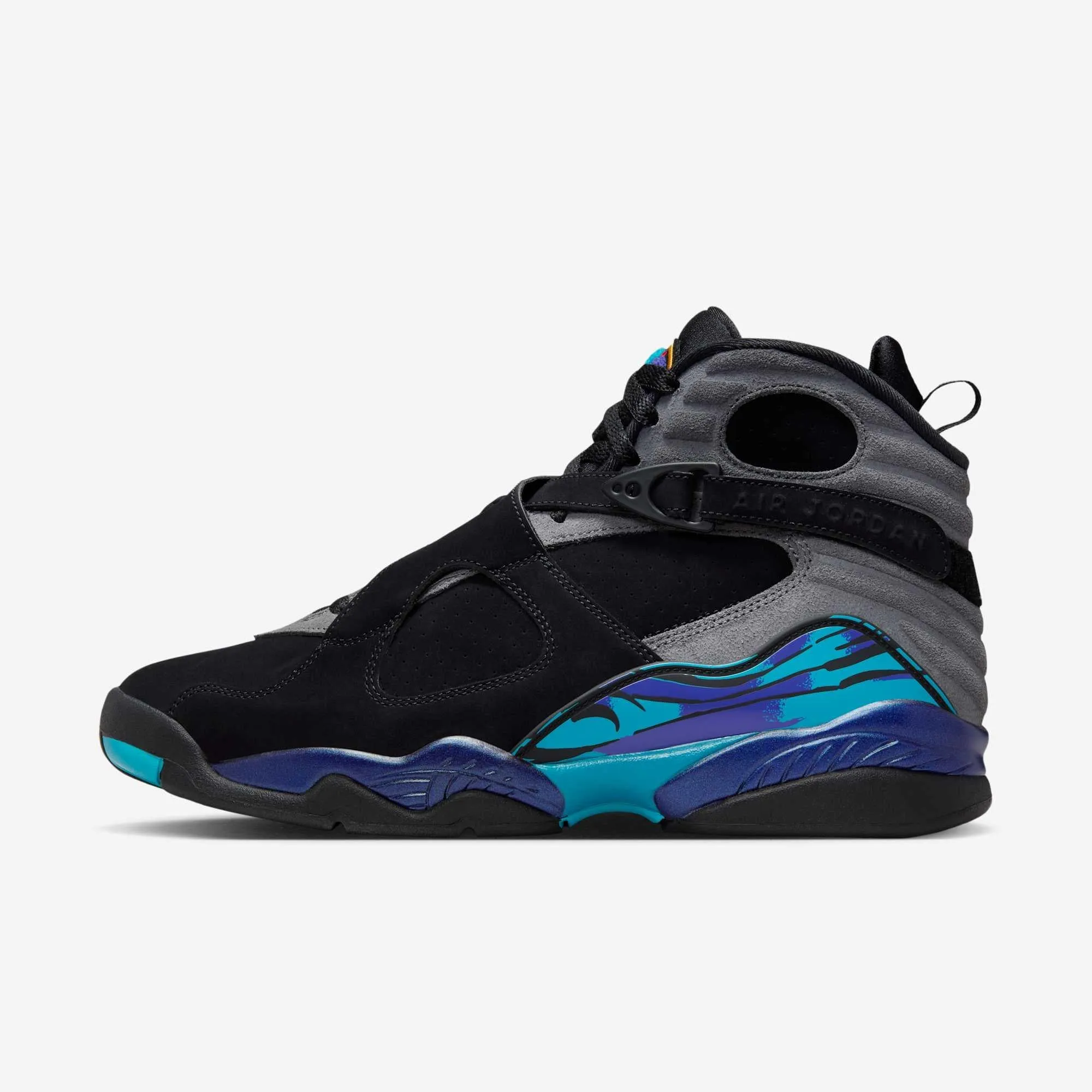 (Men's) Air Jordan 8 Retro 'Aqua' (2025) 305381-006 Asymmetrical Lacing Walking Sneakers Rapid Steps