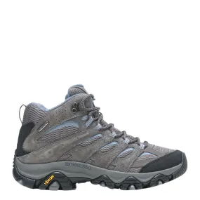 Metallic Buckle Merrell Women's Moab 3 Mid Waterproof in Granite Weather-Ready