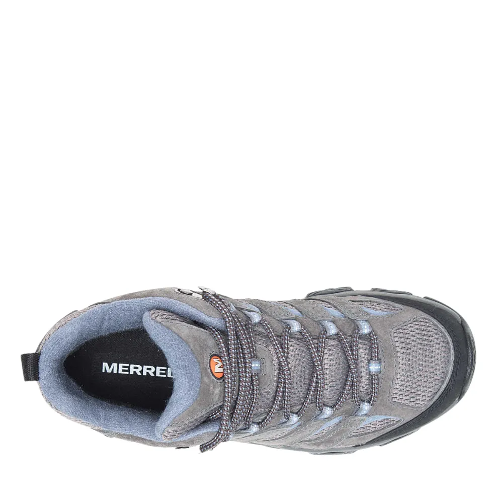 Merrell Women's Moab 3 Mid Waterproof in Granite Weather-Ready Comfort Straps Mud Resistant Outdoor Trek