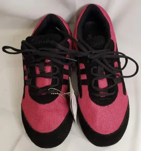 Salsera -- Full Suede Sole Dancesneaker -- Fuschia/Black Work Base