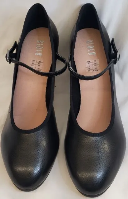 Durable 2.5" Kickline -- Women's Instep Strap Character Shoe -- Black