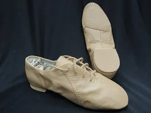Women's Jazz Soft -- Split Sole Jazz Oxford -- Tan Dry Base Dance Floor