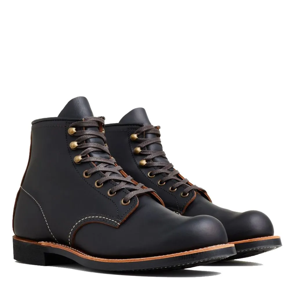 midsole Red Wing Men's Blacksmith 3345 in Black Prairie Leather (D Width) Rain Shield Avant Mood
