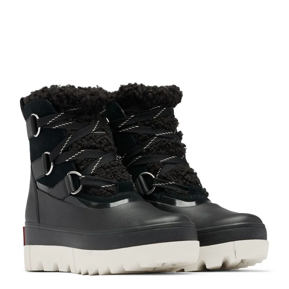 Olive Tone Outback Travel Mission Ready Sorel Women's Joan of Arctic Next Boot in Black/Fawn