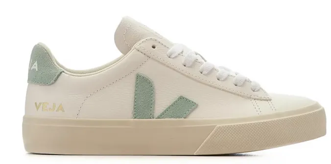 Leather Touch Stone Gray Veja Campo Low Chromefree Leather White Matcha (W)