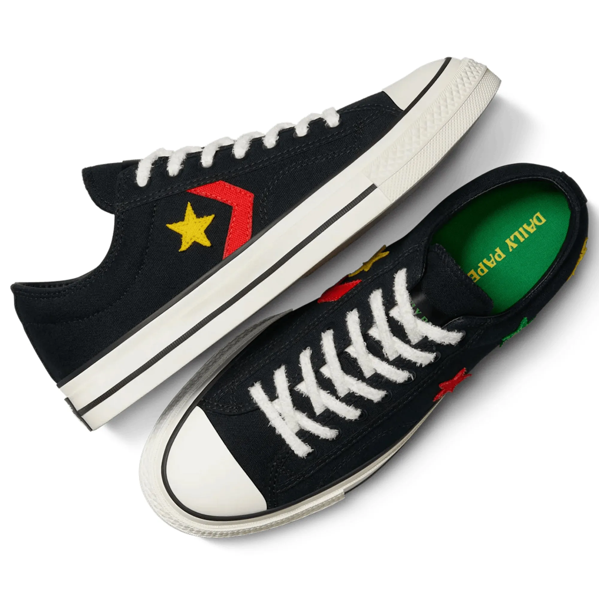 zipper Daily Paper x Converse Star Player 76 Ox - Black/Fern Green
