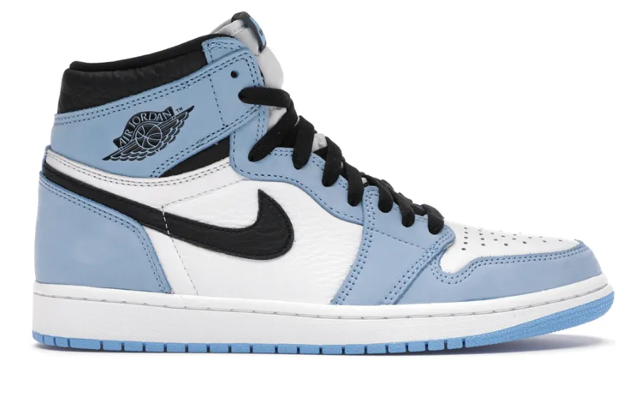 Frost Safe Jordan 1 Retro High White University Blue Black (GS)