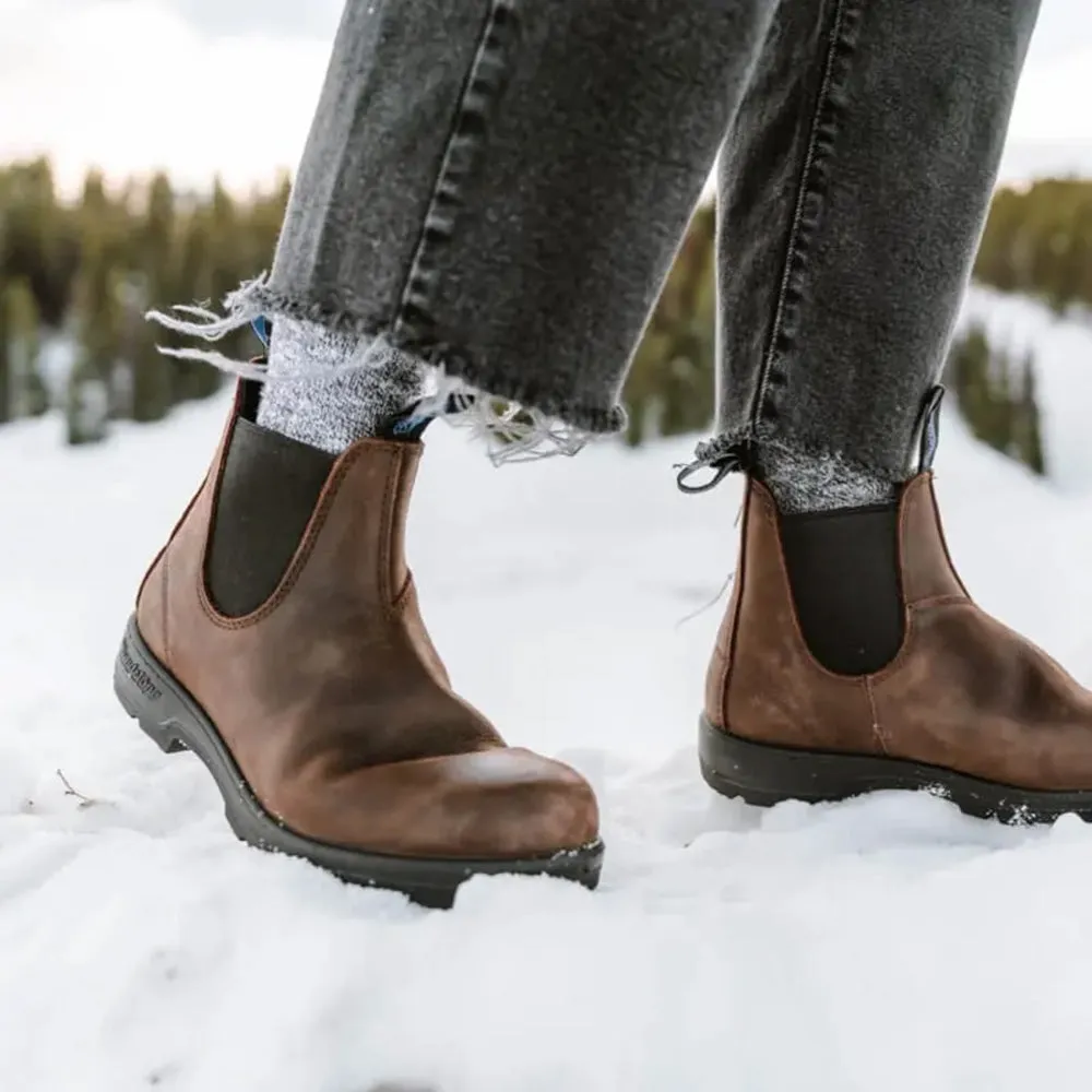 Blundstone Winter Thermal Classic 1477 in Antique Brown Secure Lining Reinforced Form Windy Weather Grip Strong