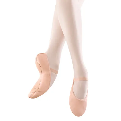 Dansoft Leather -- Split Sole Ballet -- Pink Bright tone Enhanced grip