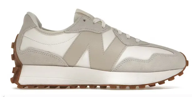 New Balance 327 Beige White Gum Pink (Women's) Dive Gear