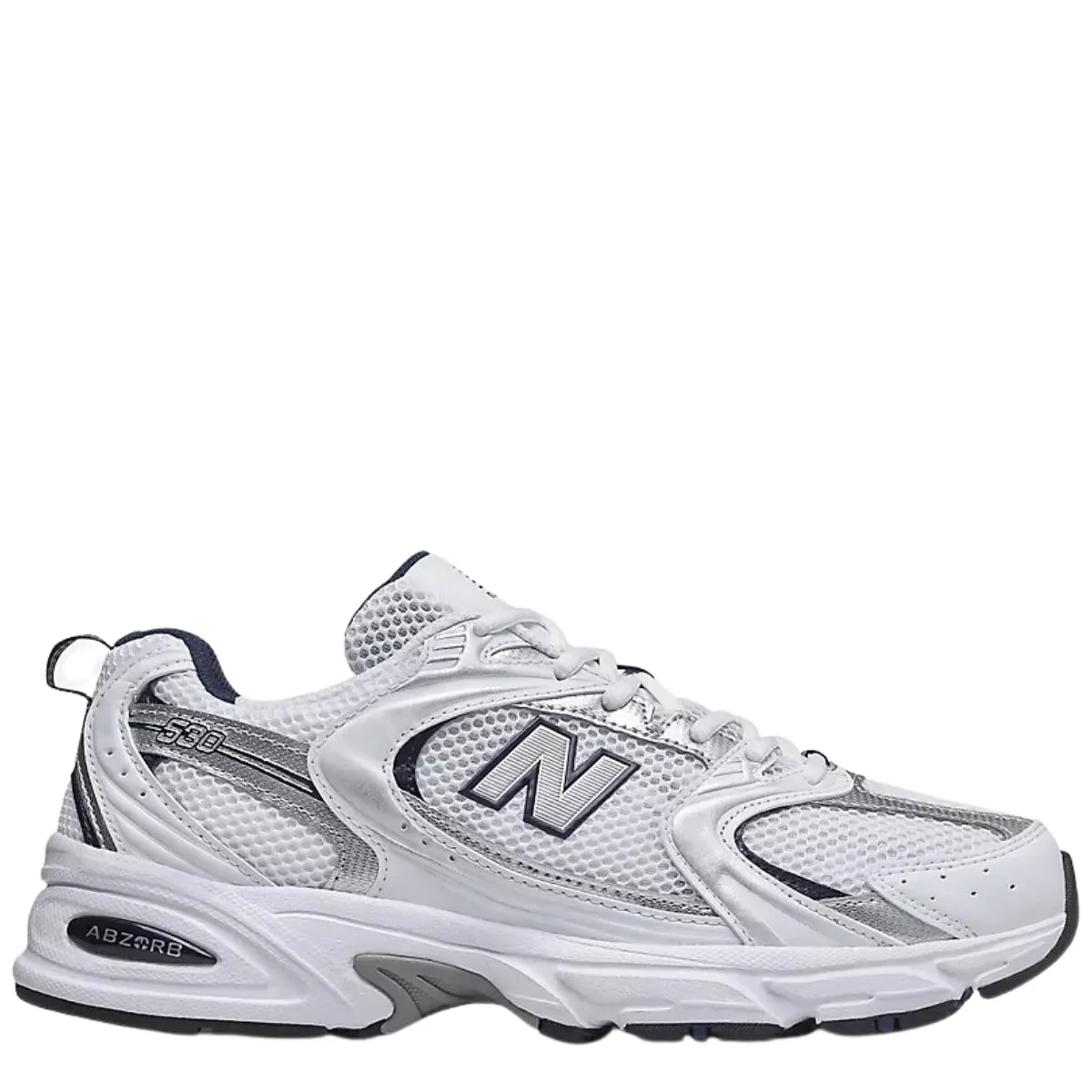 New Balance 530 in White with Natural Indigo Fit Boost Protective Finish Winter Walker Rugged Wear