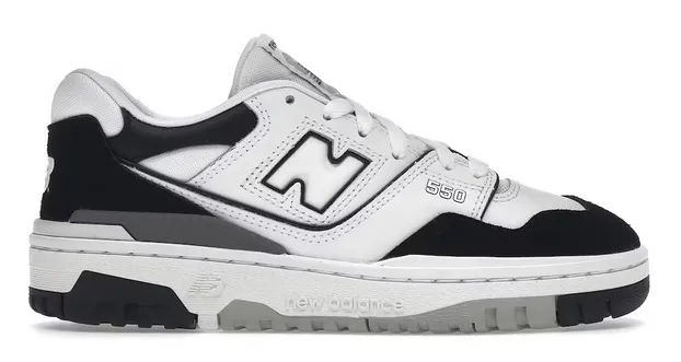 New Balance 550 White Black Rain Cloud (GS) Molded Insole