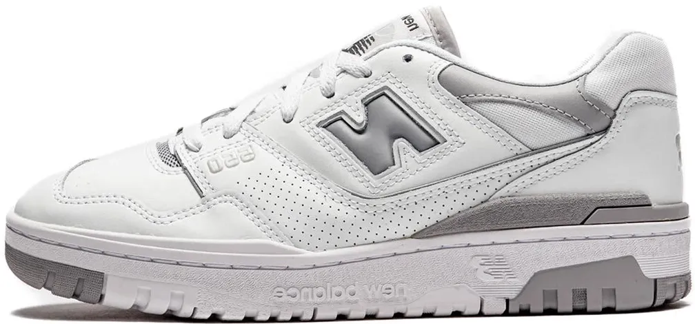 Comfort Midsole Fitness Vibe New Balance 550 White/Silver (W)