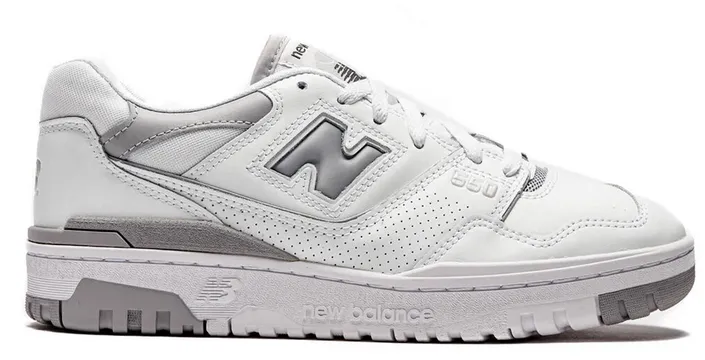 New Balance 550 White/Silver (W) Padded Tongue